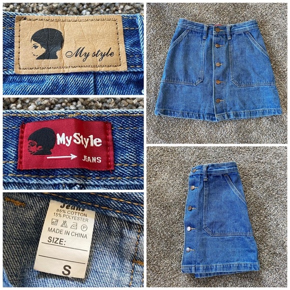 Vintage My style denim skirt 💐 - Picture 4 of 4